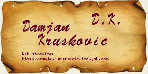 Damjan Krušković vizit kartica